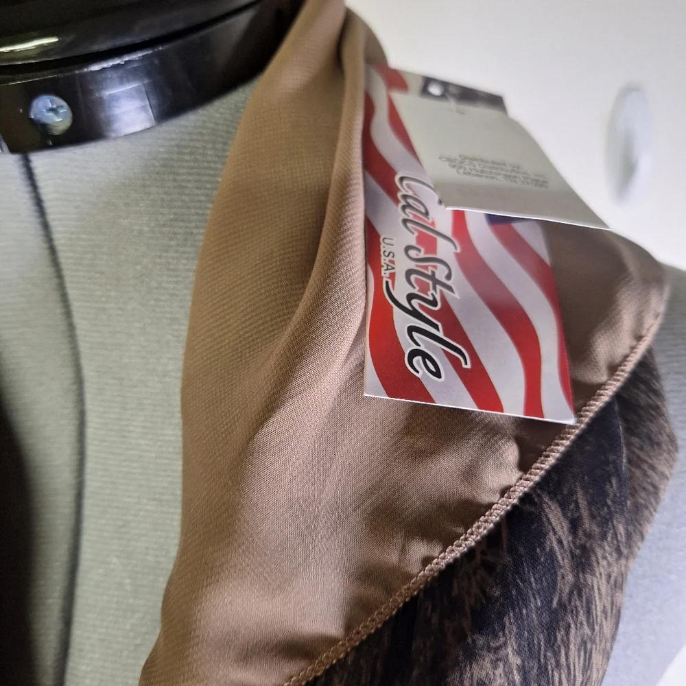 Elegant Tan and Black Scarf With Horses. 59